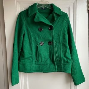 Kelly Green Gap Peacoat